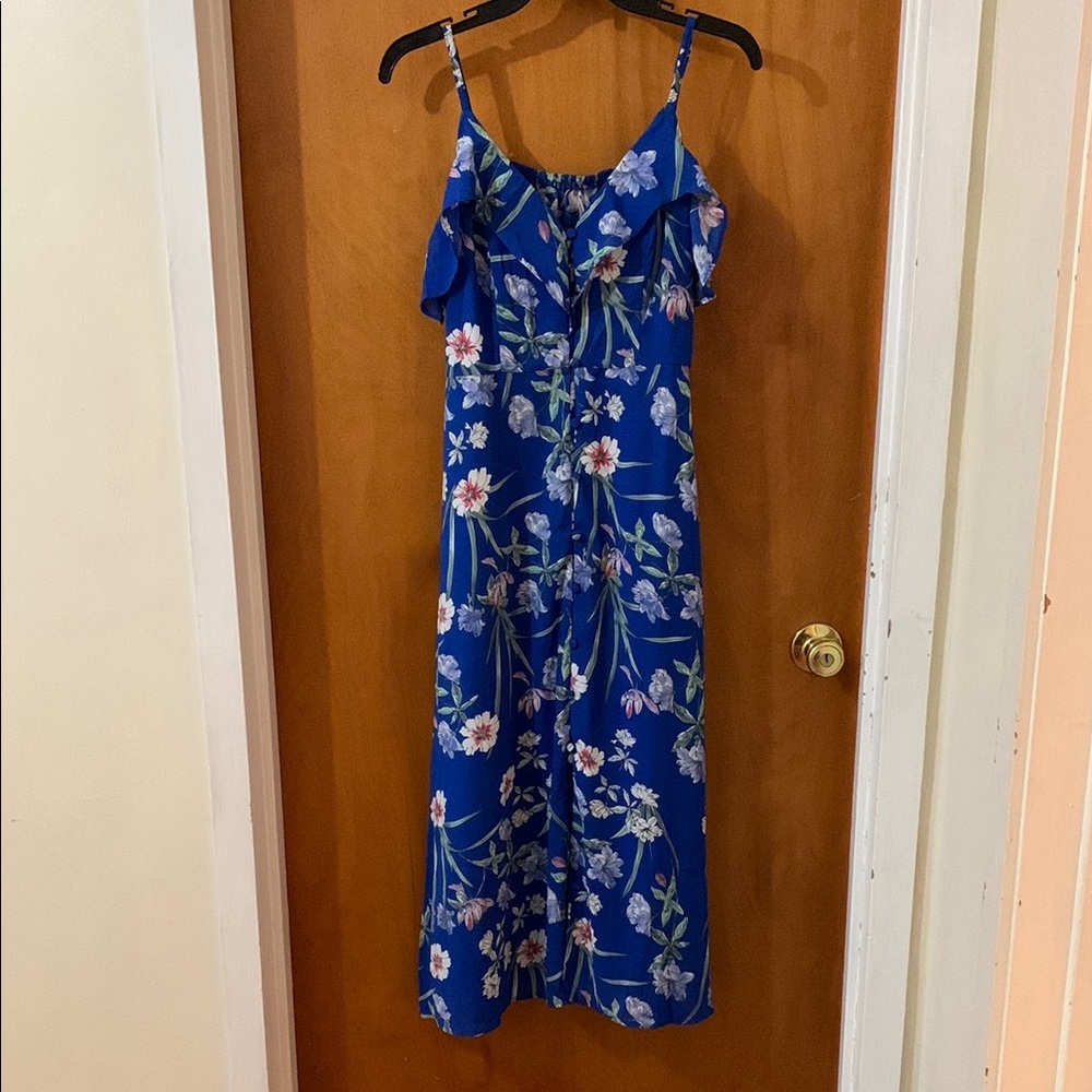 Rosebullet (Australian Brand) Blue Floral Button Maxi Dress